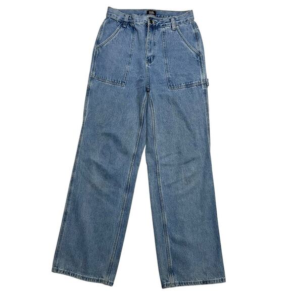 Simple Society Women’s Y2K Super High Rise Light Carpenter Baggy Jeans - 9 / 29 - Picture 3 of 10